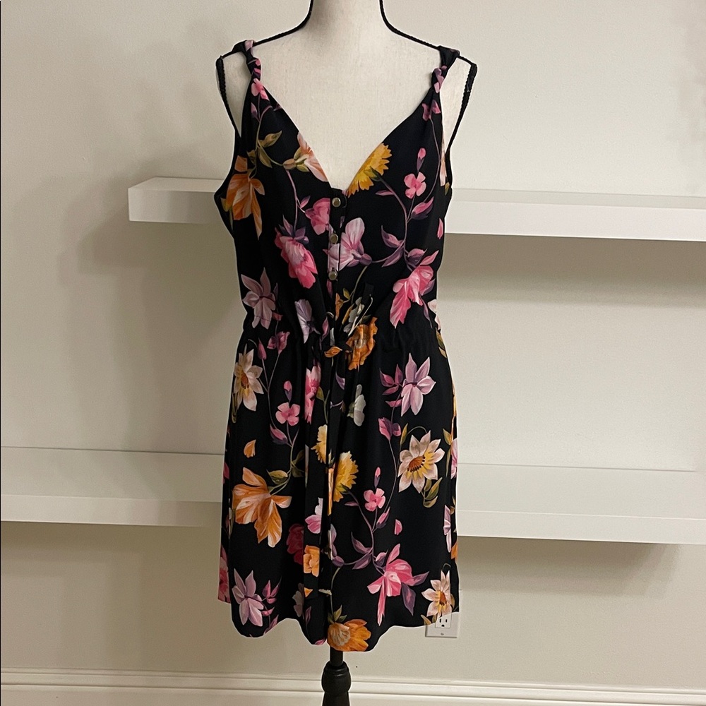 Ted Baker London Black Floral Mini romper/Dress